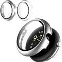 Kimiyaki 1 Pack for Google Pixel Watch 2/1 41mm Screen Protector Case [Full Coverage], Hard PC Bumper All-Around Protective Accessories for Google Pixel Watch 2/1 Built-in Tempered Glass Film