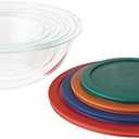 Pyrex Smart Essentials Mixing Bowl Set Including Locking Lids (Clear), 8 piece,5 quarts