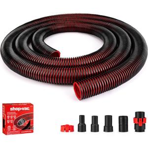 Shop-Vac Premium Universal Hose Plastic 12'X 1-7/8", Replacement Hose Compatible with Rigid, Dewalt, Husky, Craftsman, Bauer, Masterforce Vacuum Cleaners