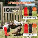 2Pack Chicken Grit Feeder, Metal Oyster Shell Feeder with Lid, Hanging Gravity Chicken Poultry Feeders Trough, Coop Accessories Supplies