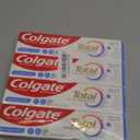 Colgate Total Whitening Toothpaste Paste, 5.1 oz, 4 Pack, Fluoride, Antibacterial, for Plaque, Gingivitis, Sensitivity, Stain Removal, Clinically Proven, Mint, Teeth Whitening, Stannous Fluoride