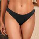 Tempt Me Women Low Rise Bikini Bottoms - Moderate Coverage Bathing Suit Bottoms Low Waisted Swimsuit Bottoms Brief 2025 (Black, M)