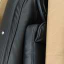 Office Chair with Adjustable Headrest - Executive Leather Desk Chair for Home Office, with Flip-Up Arms & Ergonomic Lumbar Support, Perfect for Work and Study, Black