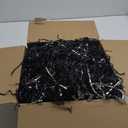 Stephanie Imports Made In USA 3-Ply Crinkle Cut Shredded Paper 2 lbs (Black & Metallic Silver)