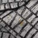 Grey and White Curtains 84 Inches Long for Living Room 50% Blackout Room Darkening Geometric Plaid Pattern Buffalo Check Modern Farmhouse Curtains for Bedroom 84 Inch Length 2 Panels Set Light Gray