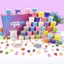 45 Pack Mini Butter Slime Kit, Scented Slime Party Favor Gifts, Soft & Non-Sticky, DIY Putty Toys for Kids, Stress Relief Toy, Classroom Reward for Girls Boys Easter Basket Stuffers