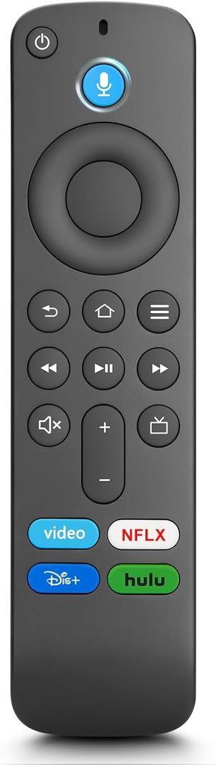 Voice Replacement Remote Control Compatible with Fire TV Stick, TV Cube and Amazon Fire Smart TVs