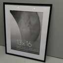 Americanflat 13x16 Picture Frame with Polished Plexiglass - Use as 10x13 Frame with Mat or Display 13x16 Photo Without Mat - Streamline Collection - Thin Border Picture Frames for Wall - Black