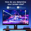 21.5 Inch Magnetic Hanging Computer Privacy Screen for 16:9 Widescreen Monitor, Removable Privacy Screen Anti Glare Blue Light Computer Screen Privacy Shield, Anti-Scratch