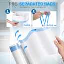 Charmount Small Trash Bags 4 Gallon, 200 Count Drawstring Mini Garbage Bags, Plastic Trash Can Liners for Bathroom Accessories, Bedroom, Dorm Room Essentials, Office