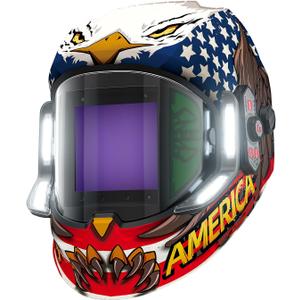 ANDELI Welding Helmet - Panoramic 180 View 3.94"X3.74",True Color Auto Darkening Welding Helmet with Light, 6 Arc Sensor, 4/5-8/9-13 Type-C Charging