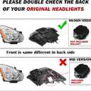 Headlights Assembly Compatible with 2008-2013 Nissan Rogue | 2014-2015 Nissan Rogue Select, For Factory Halogen Headlamp NOT FIT HID Headlights