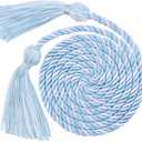 Graduation Cords, Cords for Graduation 2026, Light Blue White 68" Grad Chords Honor Cord Tassel Ropes for Grad Accessories Party Decorations Ceremonies College Students Master Doctoral Bachelor Gown