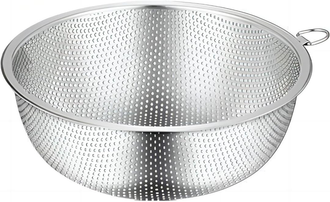 GREATLINK Food Pasta Colanders and Strainers for Kitchen Stainless Steel Collander, Kitchen Mesh Colander Large Metal Strainer for Pasta, Spaghetti, Berry, Veggies, Fruits, Noodles, Rice, Salads