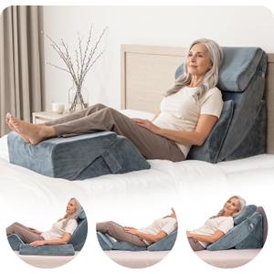Lunix LX13 Bed Wedge Pillow Post Surgery Set, Adjustable Angle, Shoulder