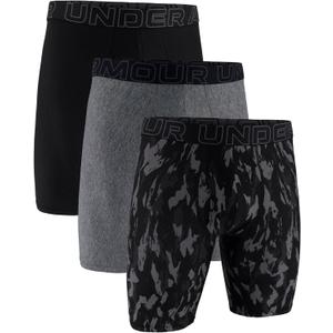 Under Armour Men's Tech Mesh 9" Underwear (X-Large, Castlerock Print - Core 3 Pack)