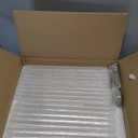 Rotating Bookshelf, 360 Degree Revolving Bookcase, 4-Tier Spinning Bookshelf, Clear Acrylic & Solid Wood Rotating Bookcase for Kids Playroom, Bedroom and Living Room, Square