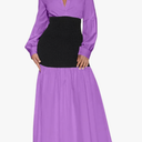 Ekaliy Women's Puff Long Sleeve Shirt Dress Elegant Button Down Loose Swing Party Maxi Dress XXL