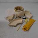 Chocolate Fondue Pot Set Electric Melting Machine, 4-Cup Capacity 4 Trays 5 Forks 1 Spatula Cheese Warmer, Ideal Gift for Couple Family & Date Night Idea House Warming Holidays Essentials (Cream White)