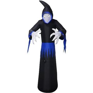Amazon.com: Haunted Hill Farm 8-Ft Tall Grim Reaper Blow Up Inflatable with Lights and Music, Outdoor Halloween Inflatable Decoration for Lawn and Yard, Giant Spooky Holiday Decor : Everything Else