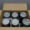Jumterlee 6 Pack 32 oz Amber Mason Jars, Wide Mouth Mason Jars with Lids and Bands and 6 Black Plastic Mason Jar Lids, Canning Jars Used for Canning, Pickling, Juice, Jam, Jelly