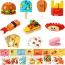 Valentine's Day Cards for Kids - 28 PCS Dessert Block Valentines Day Gifts, Cards with 7 Designs Block Set for School Exchange, Party Favors