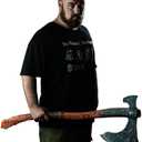 damdos Halloween Cosplay Props 37“ Vioking Style Axe, Cosplay Costume Accessory, Role Play Party Decor & Birthday Gifts