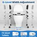 Toilet Seat Riser for Seniors, Raised Toilet Seat with Handles - FSA/HSA Eligible, Adjustable Height & Width, Supports 400 lbs - Universal Fit for Elderly, Handicap, Post-Surgery & Pregnancy