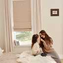 Blackout Cordless Roman Shades for Indoor Windows, 430GSM Chenille Fabric | Double Layer Fabric, Thermal Insulation & UV Protection, Window Shades for Living Room, Bedroom, 20"W x 64"H, Warm Beige