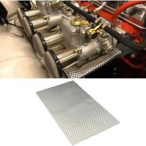Embossed Aluminum Heat Shield Automotive 12'' x 20'' High Temperature Thermal Barrier Exhaust Electrical For Cars/Turbo Manifold