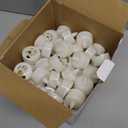 Homemory 48Pack 2 Flameless Led Floating Candles, 200 Hour Plastic Battery Operated Flickering Waterproof Tealights for Cylinder Vases, Centerpieces at Wedding, Party, Pool, Holiday (White Base)