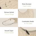 Shoulder Bags for Women Crescent PU Leather Underarm Purses with 3PCS Detachable Strap Cute Hobo Tote Handbag for Work