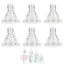 Silicone Nipple for Dr. Brown’s Natural Flow Level 2 Narrow Baby Bottle, Medium Flow, 3m+, 6 Count