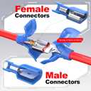 AIRIC UL Listed Nylon Spade Quick Disconnect Connectors Kit, 22-10 Gauge Male and Female Electrical Connector Wire Spade Crimp Terminals, Wiring Crimps Insulated Terminal Assortment Kits, 100 Pcs