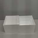 Buffet Risers, Food Display Risers for Party, White Acrylic Risers Display Stand for Buffet Table, Catering Displays for Dessert, Cube Box Nesting Riser with Hollow Bottoms (6"x7"x8" 6PCS)