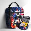 Kids Lunch Box for School Insulated Football Lunch Bag With Adjustable Shoulder Strap Lunch Tote Bag For Kids Girls School Office Work