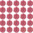 PATIKIL 2" Chiffon Flowers, 30Pcs Fabric Flowers Sewing Appliques Embellishments with Rhinestone Pearl for DIY Crafts Wedding Headbands Party Decoration, Light Red