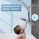 MakeFit Dual Filtered Rain Shower Head Combo, High Pressure Handheld Shower Head with Adjustable Bar - Rainfall Shower Head And Showerhead with Filter for Hard Water - Removes Chlorine(Brushed Nickel), Size: 8 Inch Filtered