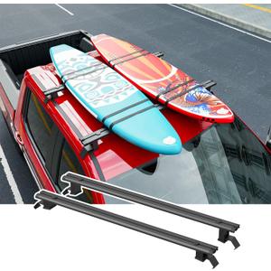 Roof Rack Cross Bars Compatible with 2019-2025 Chevy Silverado 1500 Crew Cab Rooftop Carrier Cargo Rack Replacement for 2019-2025 Chevy Silverado Accessories
