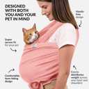 Cat Sling Carrier for Small Pets Anti-Anxiety Cat Sling, Kitten Pouch Pet Sling in Gray Black Blue Green Pink Yellow (Pink, Standard)
