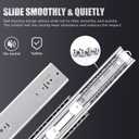 SLIDEWAY 200 Lbs Heavy Duty Drawer Slides 1 Pair 8 10 12 14 16 18 20 22 30 32 40 Inch Full Extension Ball Bearing Sliding Rails Cabinet Runners Tracks Tool Box Glides-22