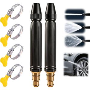Home High-Pressure Car Wash Water Gun with Booster Nozzle and Hose,High-Pressure Home Car Wash Water Gun & Hose Set,Multi Function Lawn & Garden Watering Sprayer for Plant Watering Lawn Car(2PCS)