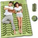 QZWLFY Camping Sleeping Pad,Double Sleeping Pad for Camping-Self Inflating 4" Extra-Thick for 2 Person with Pillow Built-in Foot Pump Inflatable Sleeping Mat for Backpacking,Hiking,Traveling,Tent