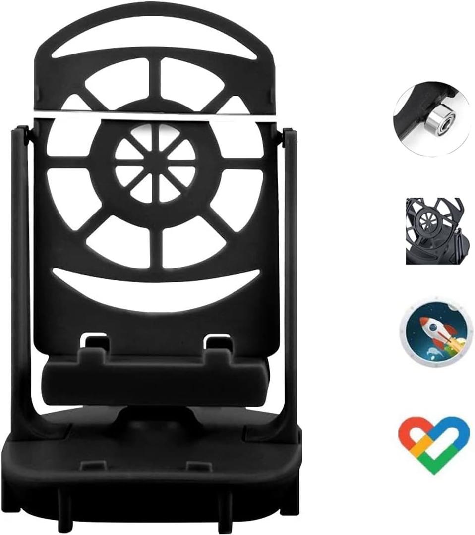 Phone Swing, Step Counter Pedometer Compatible with Go Ball Plus Cellphone Accessories with USB Cable HIgh Silent Version for Walking (Supports 2 Phones Below 7.2 inches) (Black(Battery free model))