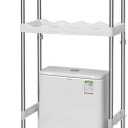 SIDIANBAN 3-Tier Over The Toilet Storage Shelf, Freestanding Bathroom Space Saver Organizer with 3 Hooks, Multipurpose Above Toilet Rack for Bathroom, Restroom, Laundry (3-Tier), 171.5 x 50.5 x 24.5cm / 67.5x 20x 9.6 in