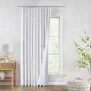 WEST LAKE White Bailey Pinch Pleated Full Blackout Curtains 84 Inches Long for Bedroom Living Room,Thermal Insulated Drapes with Back Tabs Hooks,Modern French Pleat Window Treatment,60"Wx84"L,1 Panel