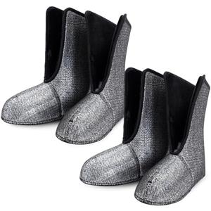 Ramede 2 Pairs Winter Snow Boot Liners for Men 11.4" x 4.5" x 10" Warm Boot Socks with Aluminum Film Waterproof Boots Liners for Cold Weather, Insulating Winter, Hunting, Work(Men's 9)