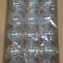 30 PCS Iridescent Ornaments Balls,2.36 Inch Clear Christmas Rainbow Ball,Plastic Hanging Bubble Ornaments Balls for Christmas Tree,Party,Home Decor