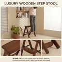 Baveke 2 Step Stool Foldable- Bamboo Step Ladder, Small Folding Step Stool Cute and Wooden Step Stools for Adults, Closet Stepstool & Collapsible Stool for Kitchen, Home, Indoor(FSC-Certified Bamboo)