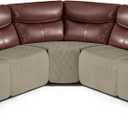 KinCam Waterproof Recliner Sectional Couch Covers, Oversized Reclining Sofa Covers for L Shape Couch, Non Slip Couch Cover for Sofa Washable Slipcover (5 Seat Recliner Cover, Khaki)